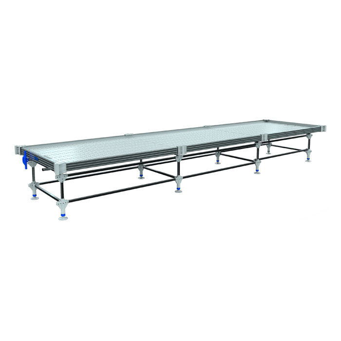 Wachsen Professional Rolling Bench System: 4 Foot Width x 20-26 Foot System Length, No Trellis