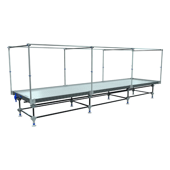 Wachsen Professional Rolling Bench System: 4 Foot Width x 26.5-32.5 Foot System Length, Complete Trellis Setup