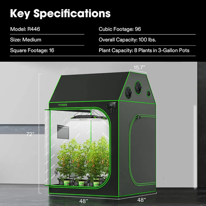 Vivosun R446 4' x 4' Roof Grow Tent