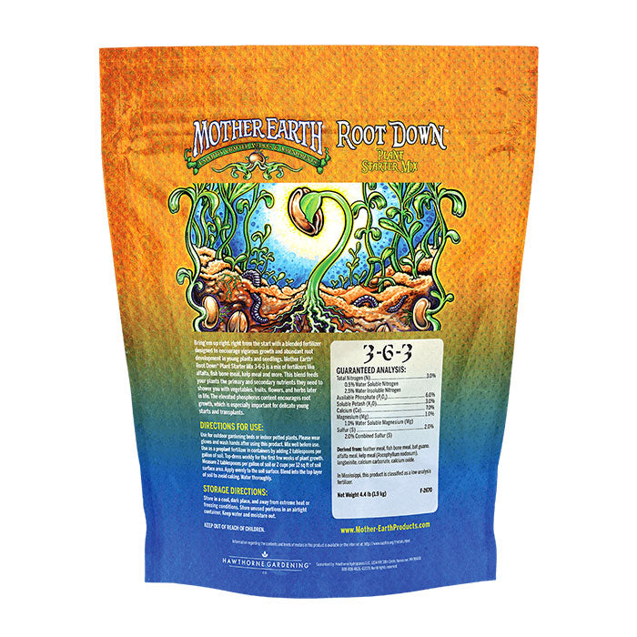Mother Earth Root Down Plant Starter Mix 3-6-3, 4.4 lbs. - Pack of 6