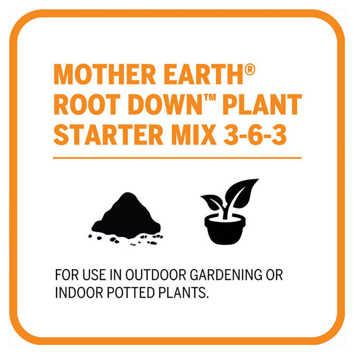 Mother Earth Root Down Plant Starter Mix 3-6-3, 4.4 lbs. - Pack of 6