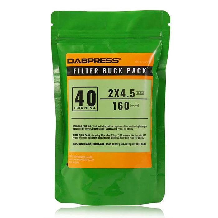 Dabpress 2" x 4.5" Rosin Bag, 160 Micron, Pack of 40