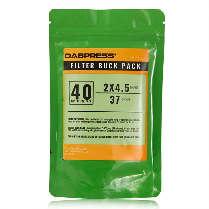 Dabpress 2" x 4.5" Rosin Bag, Pack of 40