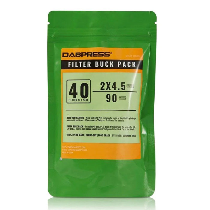 Dabpress 2" x 4.5" Rosin Bag, Pack of 40
