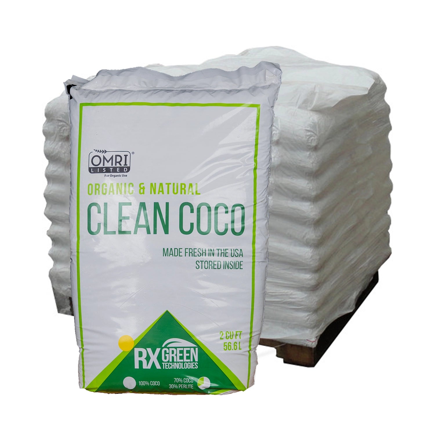 RxGreen Technologies, Inc. Clean Coco, 2 Cu. Ft. - Pallet of 65 Bags