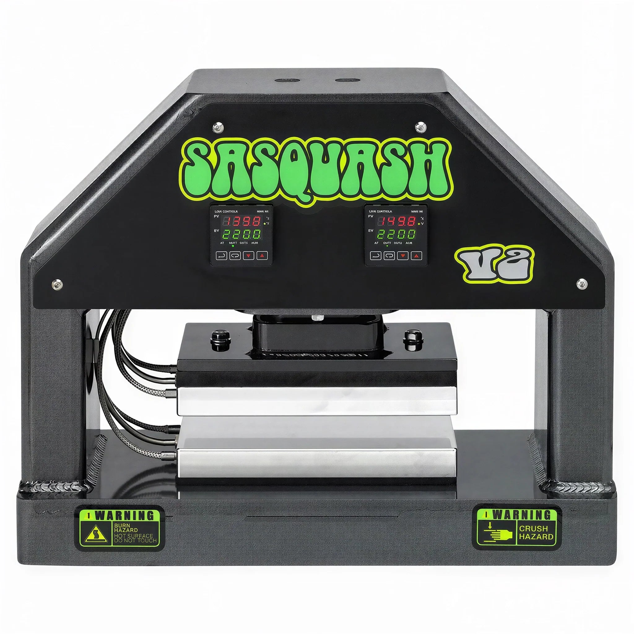 Sasquash V2 Rosin Press with Hand Pump Pressure Gauge, 15 Ton