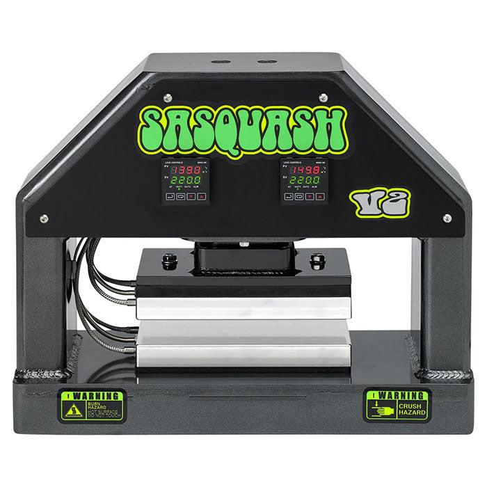 Sasquash V2 Rosin Press with Hand Pump Pressure Gauge, 15 Ton
