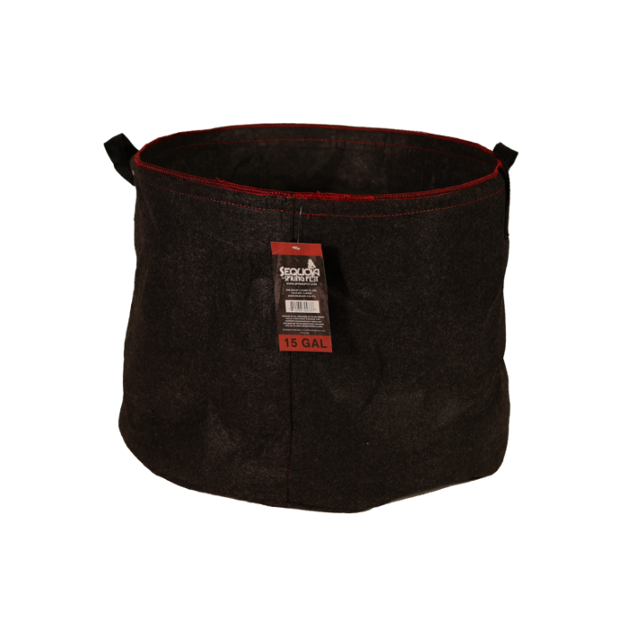 Spring Pot Sequoia 15 Gallon Fabric Pot with Handles, Black - Case of 40