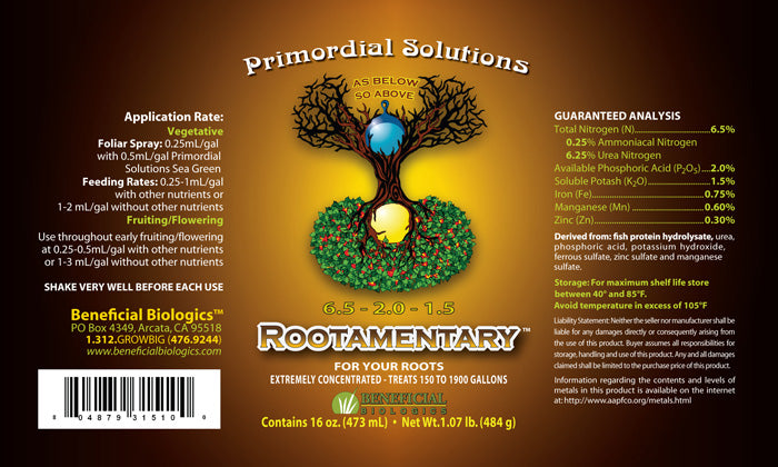 Primordial Solutions Rootamentary, 1 Gallon
