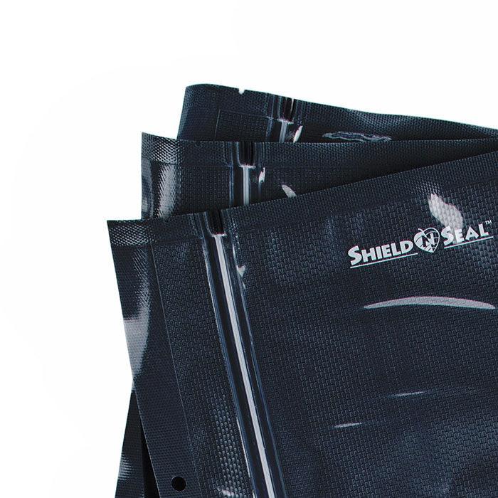 Shield N Seal 1600 Pre-cut Vacuum Seal Bags with Zipper, Clear and Black, 5 in. x 8 in., Pack of 50