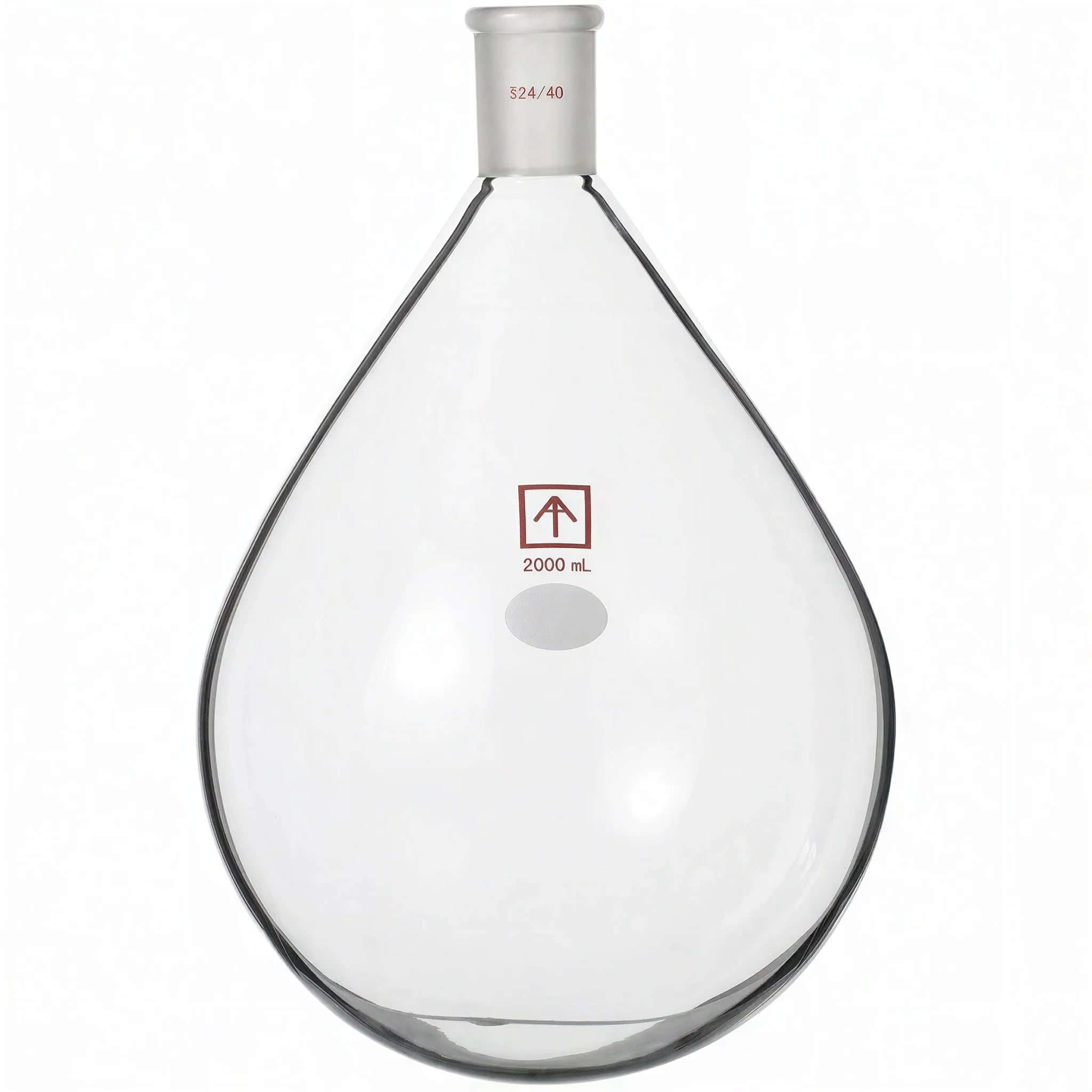 Across International 24/40 Heavy Wall Oval-Shaped Round Bottom Flask, 2000mL