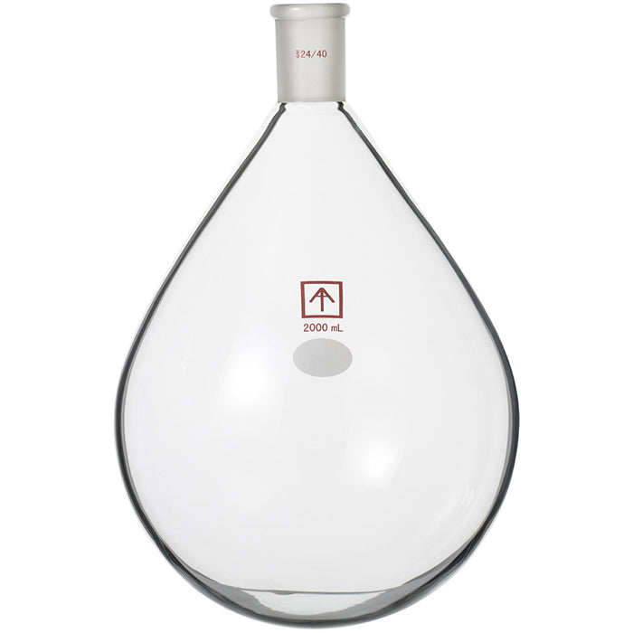 Across International 24/40 Heavy Wall Oval-Shaped Round Bottom Flask, 2000mL