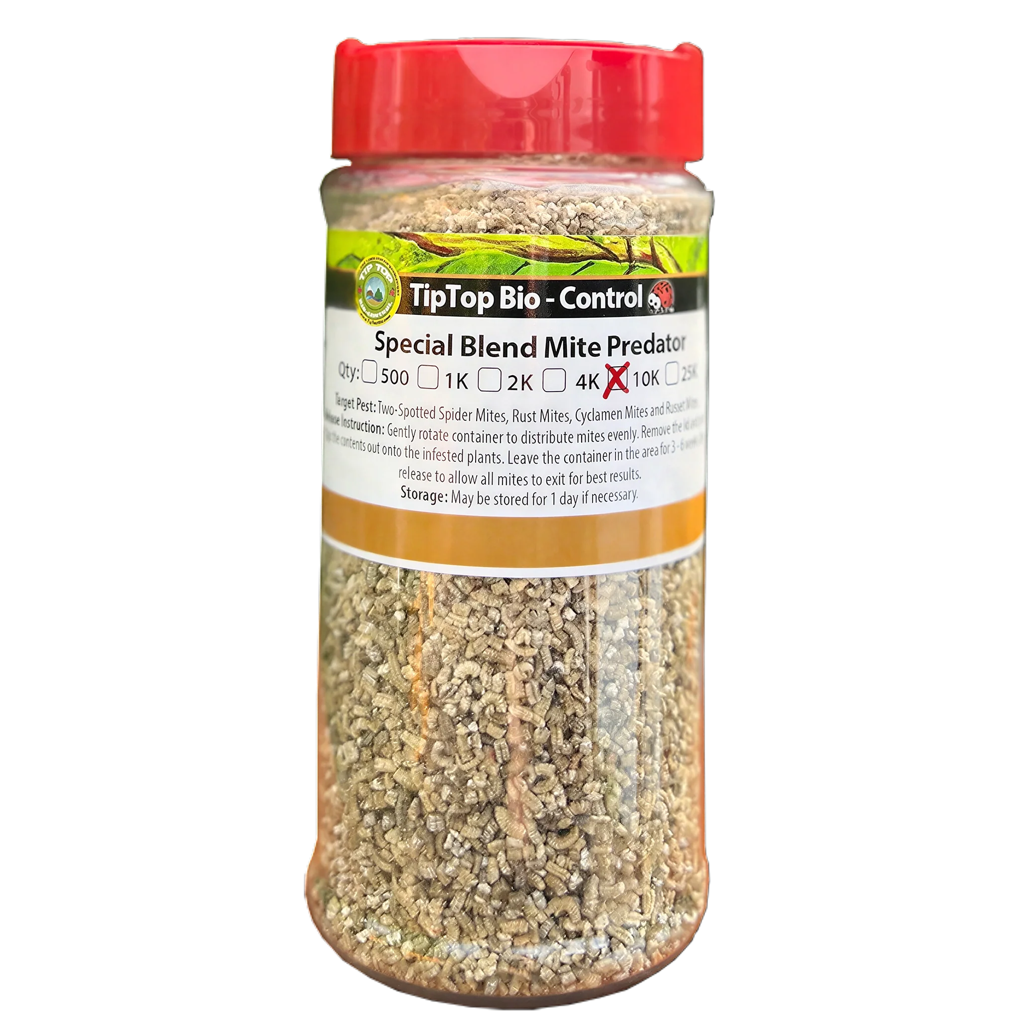 Tip Top Bio-Control Special Blend Mite Predator Beneficial Mite Mix, Bottle of 10,000