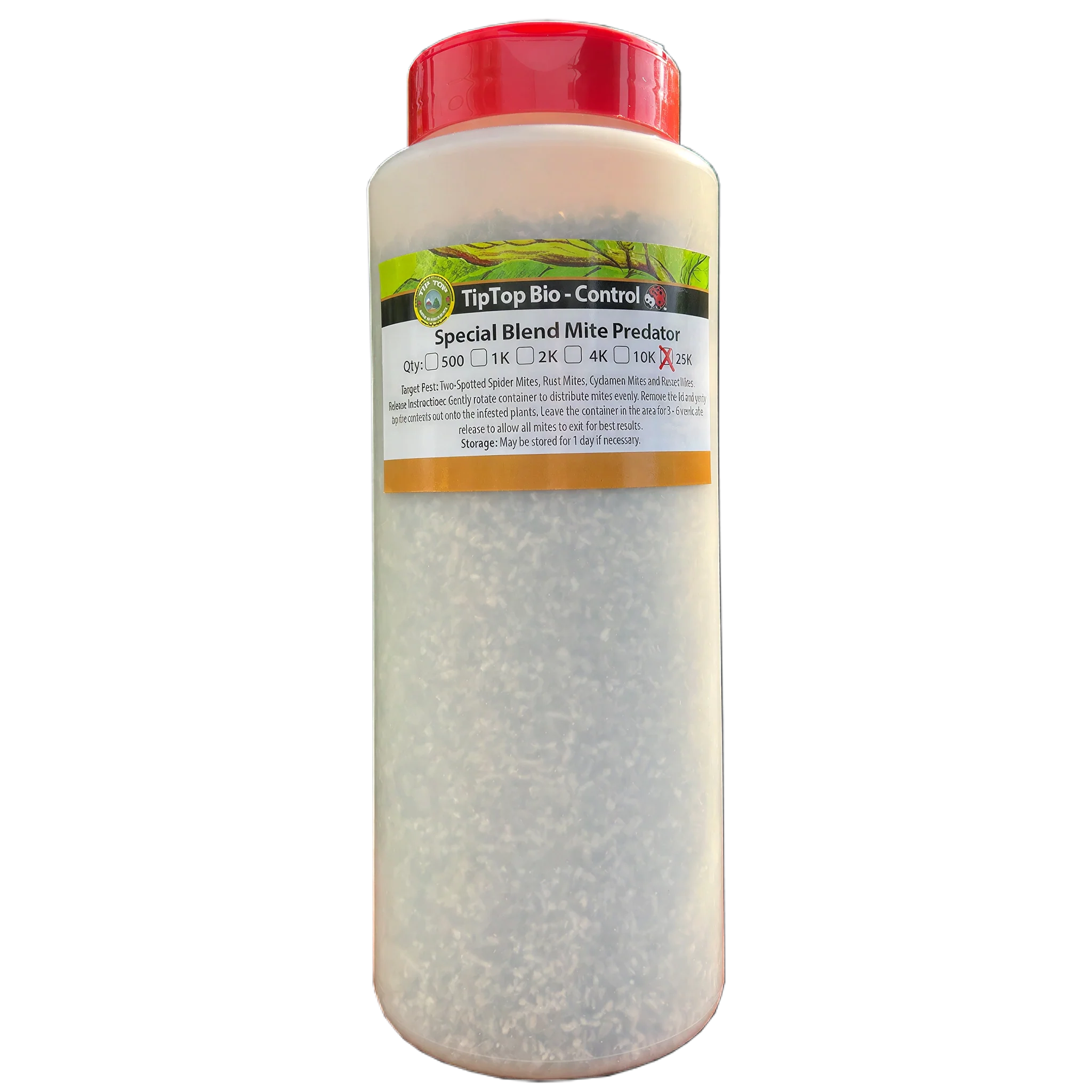 Tip Top Bio-Control Special Blend Mite Predator Beneficial Mite Mix, Bottle of 25,000