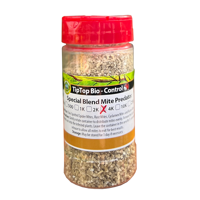 Tip Top Bio-Control Special Blend Mite Predator Beneficial Mite Mix, Bottle of 4,000