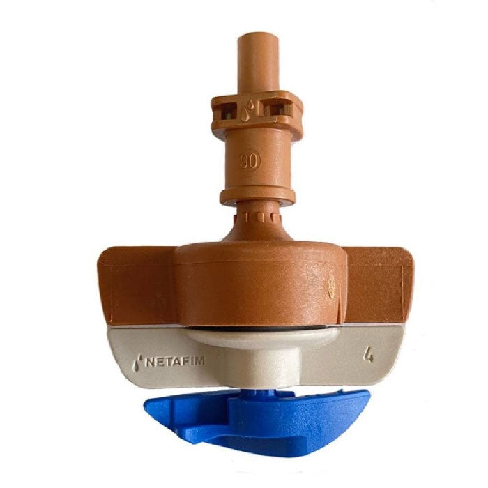 Netafim SpinNet Sprinkler Head with Check Valve, Brown Mist, Brown Body, Blue Spinner with Check Valve, 23.4 GPH - Pack of 25 (0355160090BL-B)