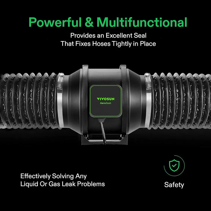 Vivosun Stainless Steel Air Ducting Clamps 6", Pack of 2