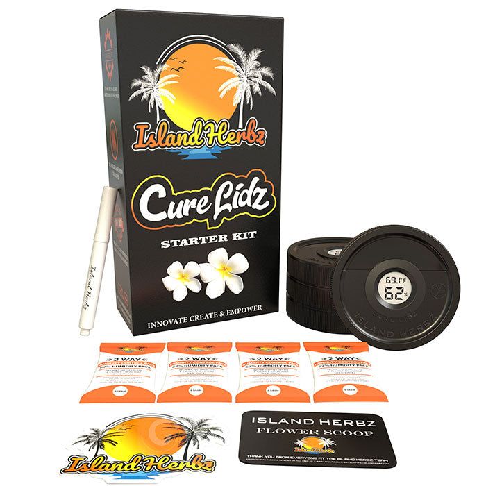 Island Herbz Canna Cure Starter Kit, 4 Lids