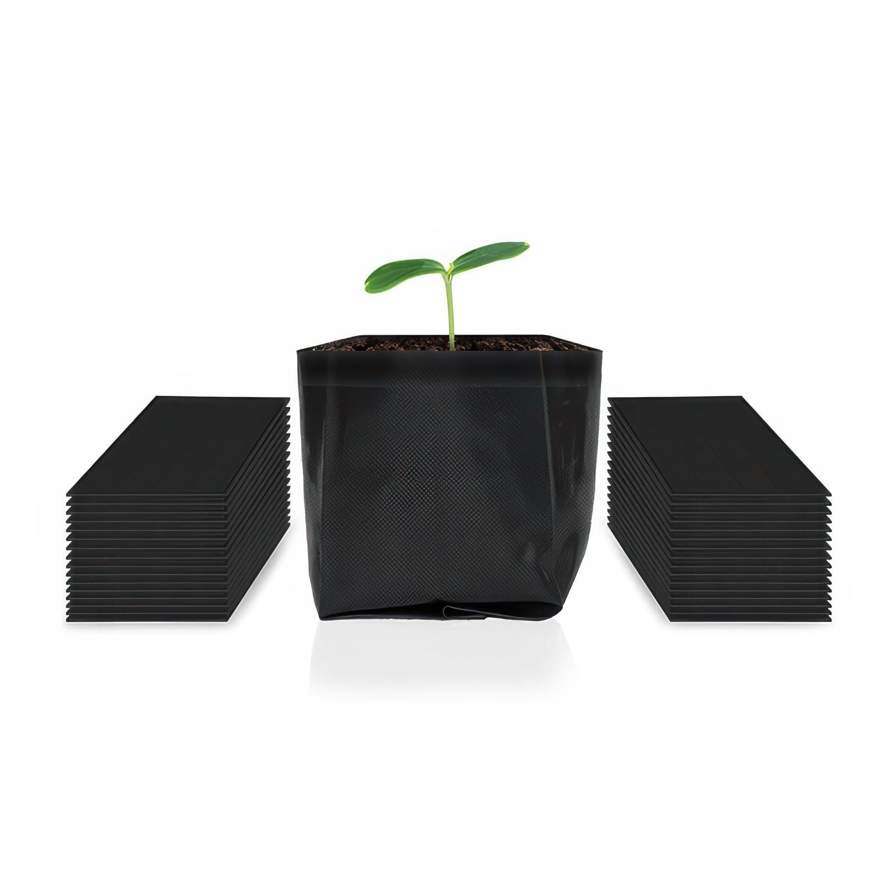 black plastic planting bags AC Infinity - Nursery Bags 1 Gallon, Non-Woven Fabric Growing Pouches