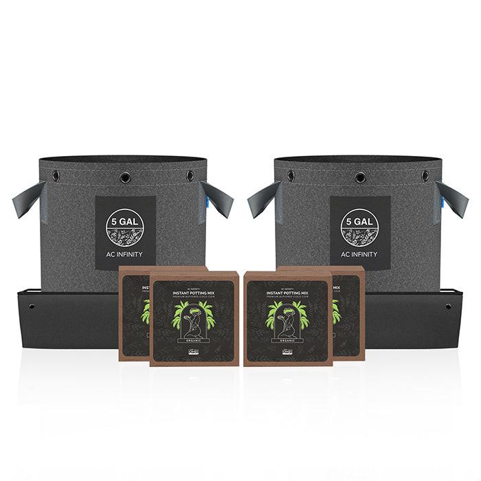 AC Infinity Instant Potting Mix Kit, 2-Plant Starter Set