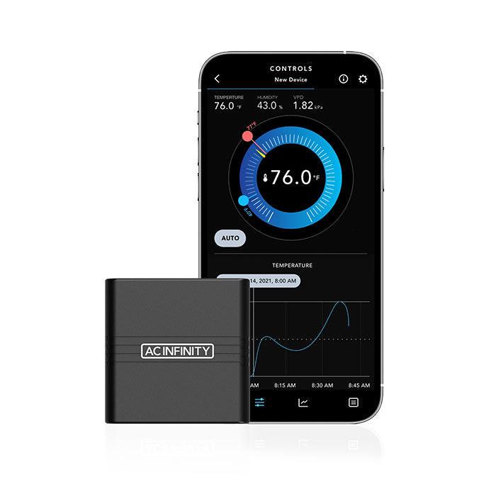 AC Infinity CLOUDCOM A2 Mini Smart Thermo-Hygrometer, Integrated Sensor Probe