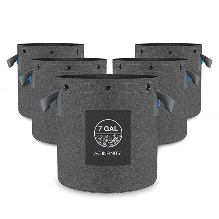 AC Infinity Heavy-Duty Fabric Pot, 7 Gallon, Pack of 5