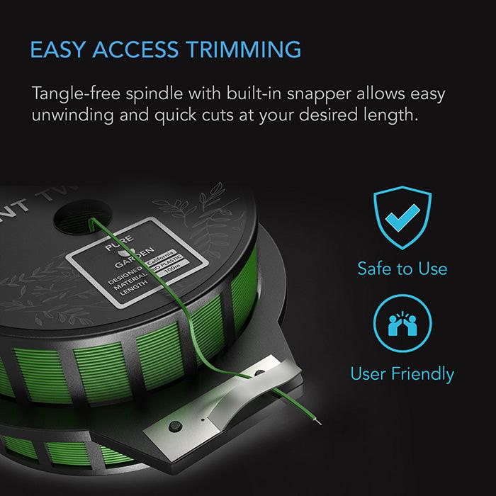 AC Infinity Green Twist Ties with Built-In Cutter, 100m
