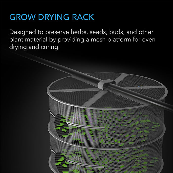 AC Infinity Hanging Herb Drying Rack, 24 Inch, 6 Tier