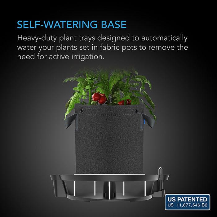 AC Infinity Self-Watering Fabric Pot Base, XL, Pack of 4