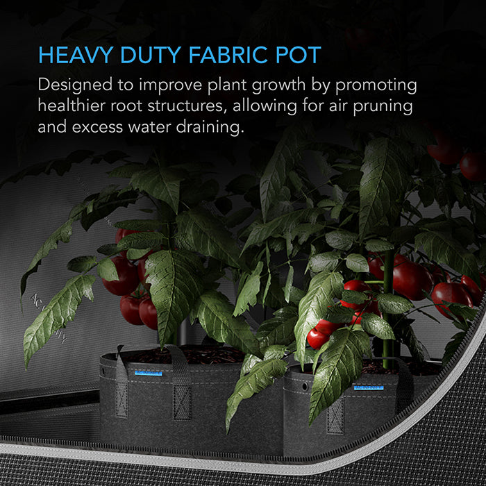 AC Infinity Heavy-Duty Fabric Pot, 5 Gallon, Pack of 5