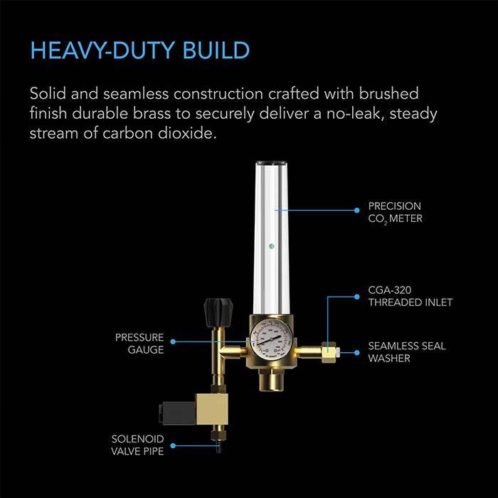 AC Infinity CO2 Regulator & Monitor with Solenoid Valve & Gas Flow Meter
