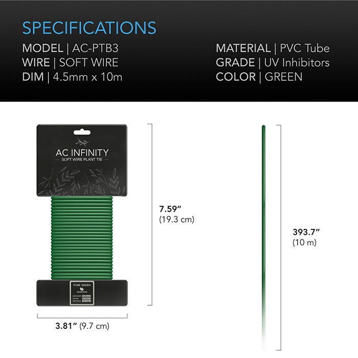 AC Infinity Soft Twist Ties, 10m