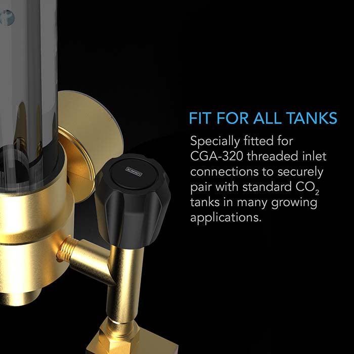 AC Infinity CO2 Regulator & Monitor with Solenoid Valve & Gas Flow Meter