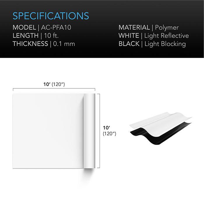 AC Infinity Black & White Reflective Panda Film, 10' x 10'