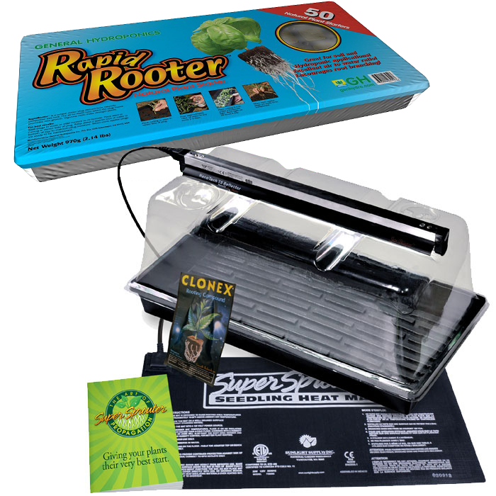 Super Sprouter Premium Propagation Kit with T5 Light and Plugs
