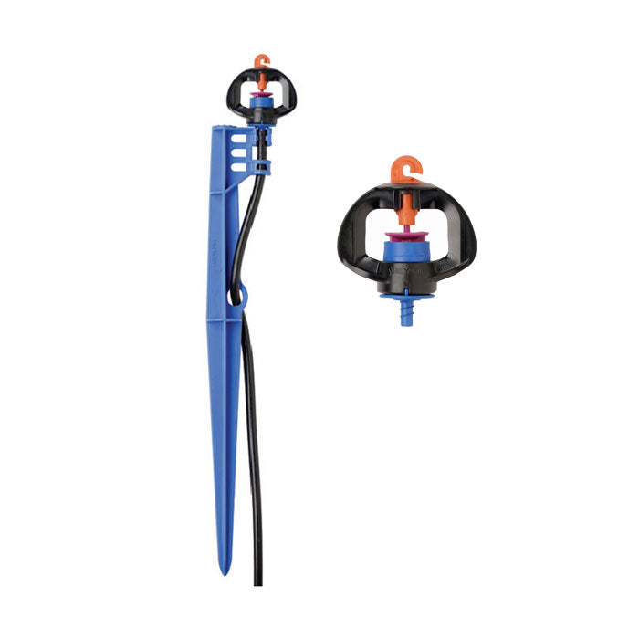 Netafim SuperNet Jr Sprinkler Assembly with Tubing & Stakes, LR Swivel, 30.0 GPH, Pack of 25