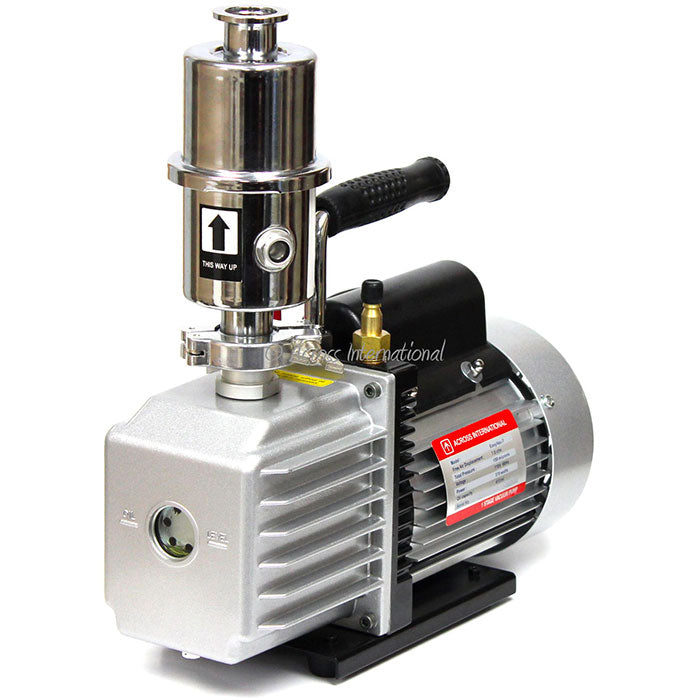 Across International EasyVac 7 CFM Compact Vacuum Pump with Oil Mist Filter, 110 Volt