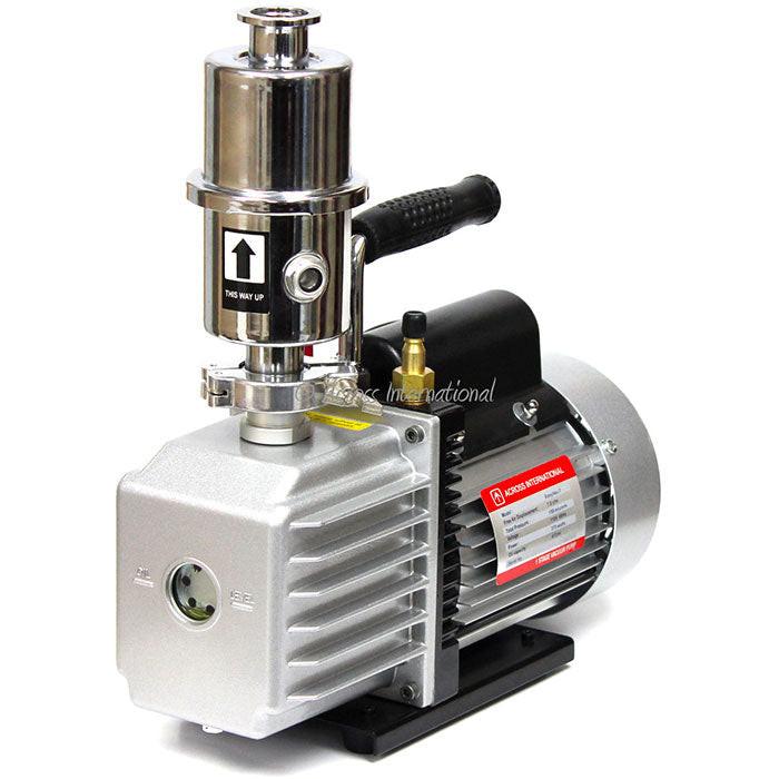 Across International EasyVac 7 CFM Compact Vacuum Pump with Oil Mist Filter, 220 Volt