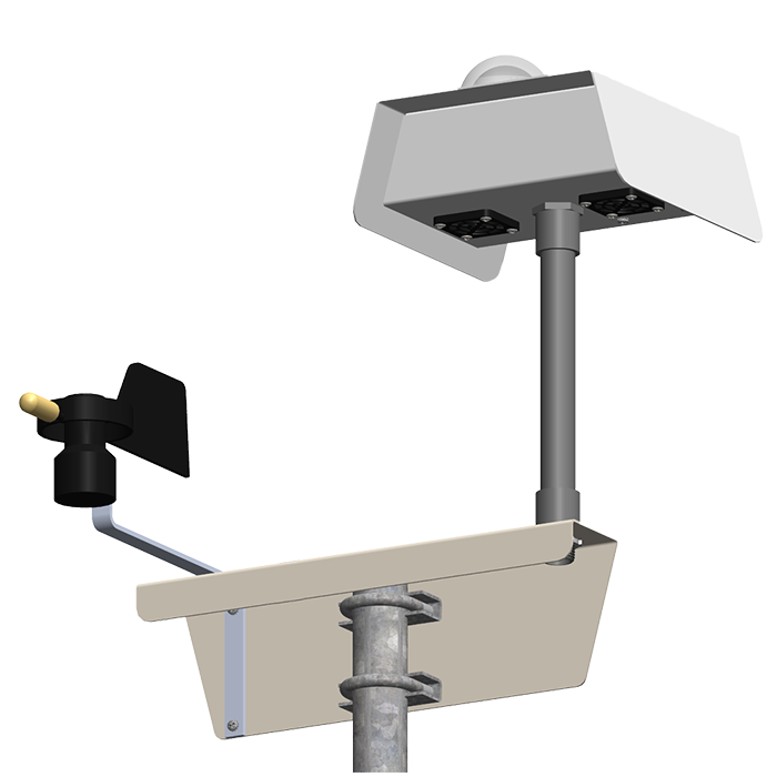 Agrowtek GrowControl SXW Digital Outdoor Weather Sensor, Logger & Transmitter With Wind Direction Vane, Rain Sensor, & Pole Mounting Bracket Kit