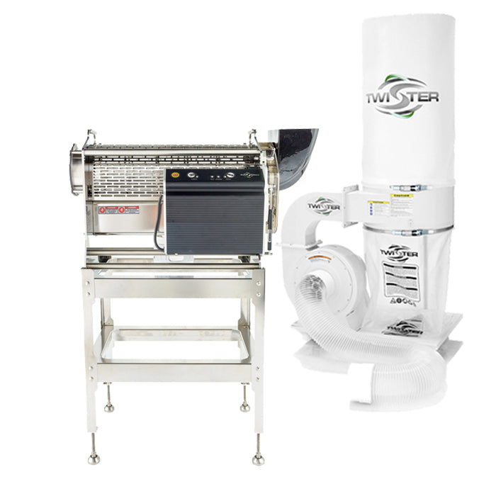 Twister T4 PRO VSC Stainless Steel Trimming Machine with Leaf Collector Vacuum & 2 Standard Tumblers