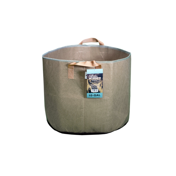Spring Pot Burner 10 Gallon Fabric Pot with Handles, Tan - Case of 60