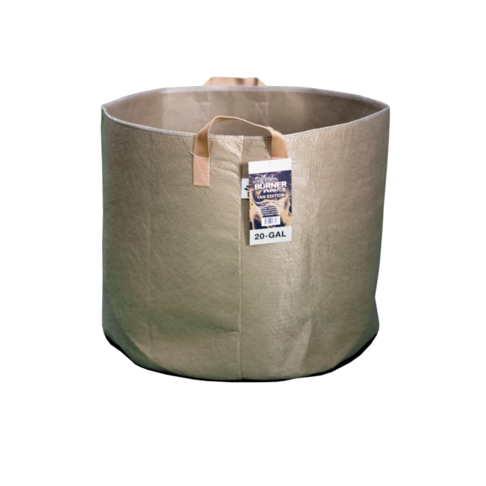 Spring Pot Burner 20 Gallon Fabric Pot with Handles, Tan - Pack of 10