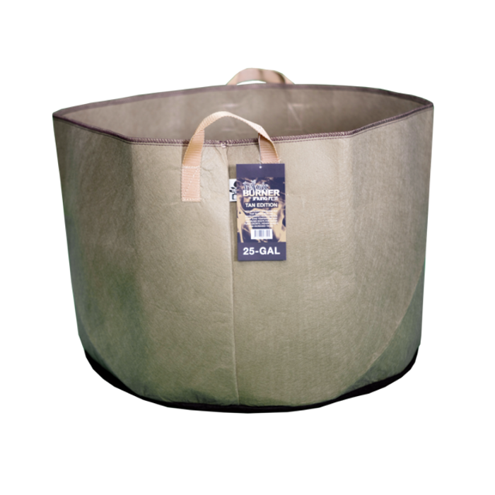 Spring Pot Burner 25 Gallon Fabric Pot with Handles, Tan - Case of 60