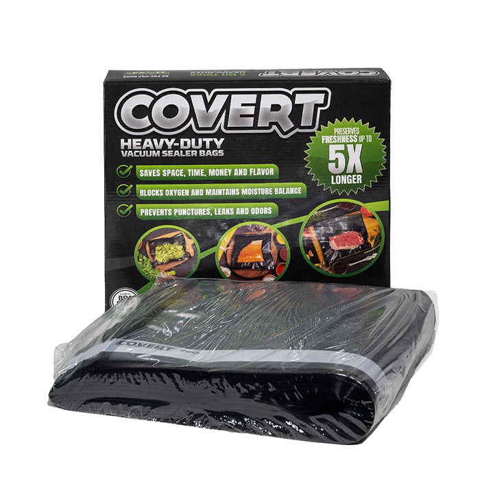 Covert Vacuum Seal Bags, Black/Clear, 15 in. x 20 in., Pack of 50