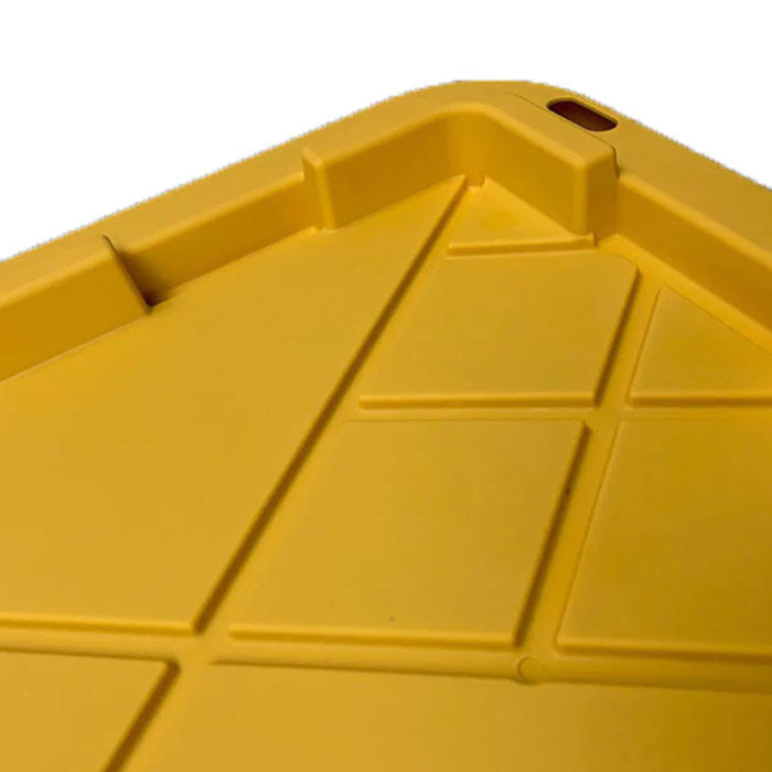 Greenmade Black Storage Bin with Yellow Lid, 27 Gallon - Pallet of 44