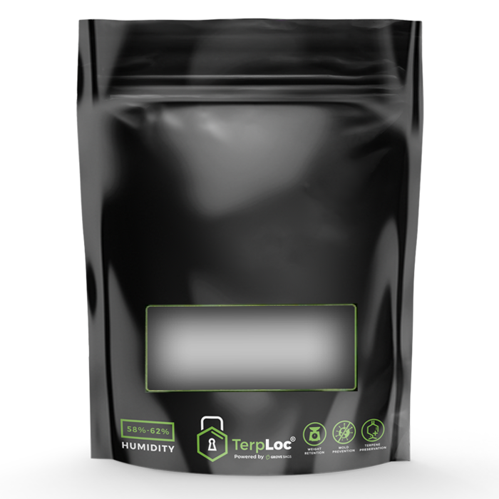 Grove Bags TerpLoc Storage Bags with Window Pouch, Black & Clear - 1 oz. - Pack of 10