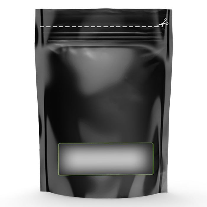 Grove Bags TerpLoc Storage Bags with Window Pouch, Black & Clear - 1/2 oz. - Pack of 10