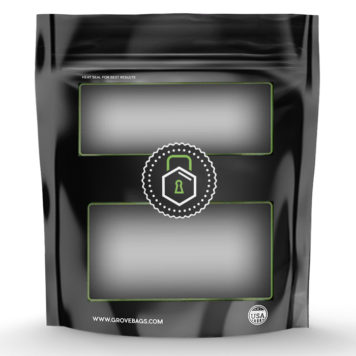 Grove Bags TerpLoc Storage Bags with Window Pouch, Black & Clear - 1/2 lb. - Pack of 10