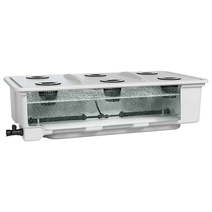 Current Culture Under Current Solo Commercial DWC System, 35 Gallons - (Includes 6 x 5.5" Net Pots, Net Pot Inserts, 3.75" Collars)