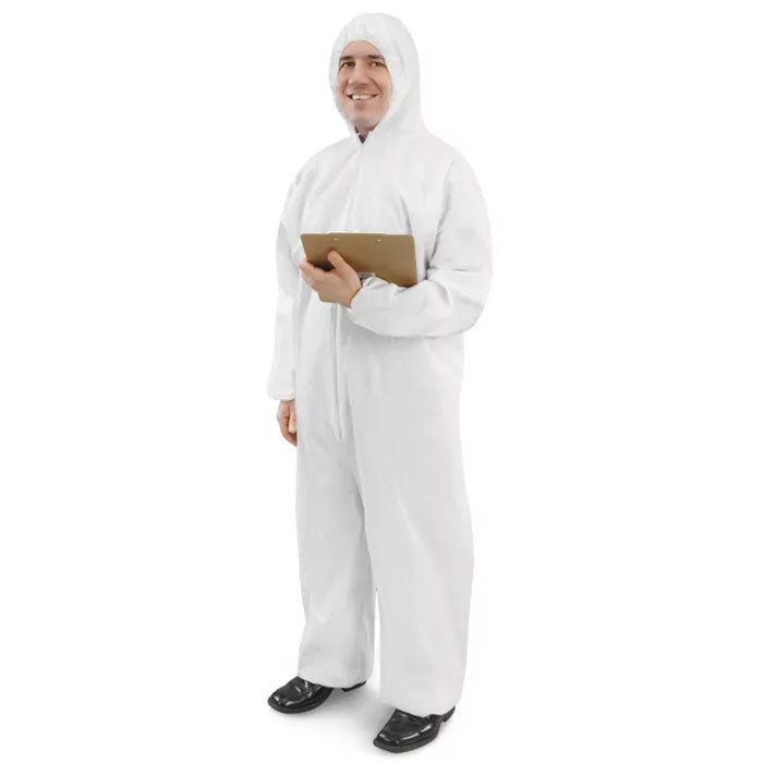 Uline Coverall with Hood, Medium - Pack of 10